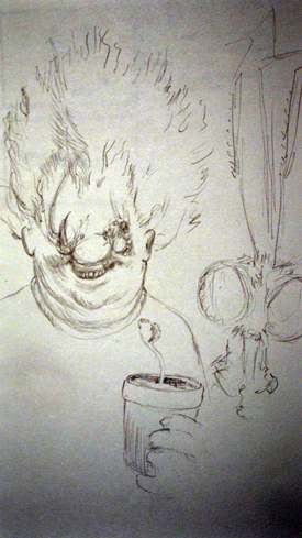 Scary Clown Big Fly