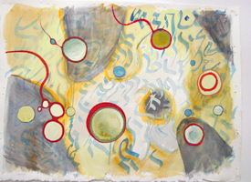 Language: Watercolor on paper