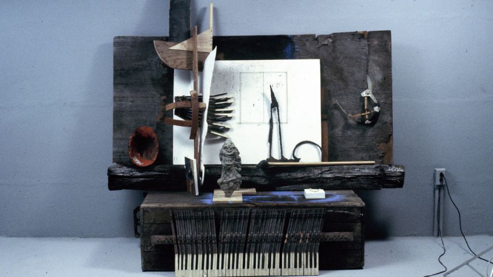 Assemblage with Piano Keys